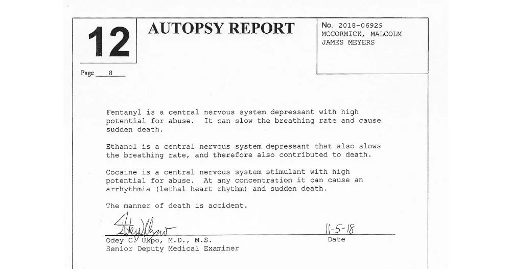 mac miller overdose autopsy
